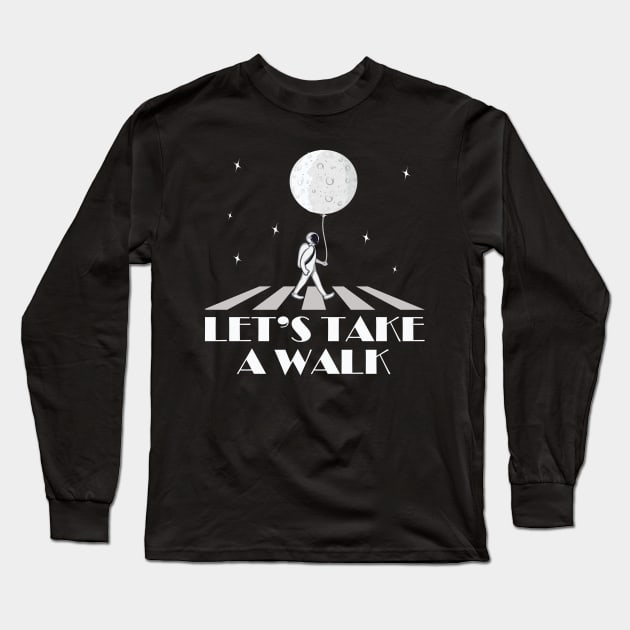 Astronaut Lunar Walk Long Sleeve T-Shirt by Foxxy Merch